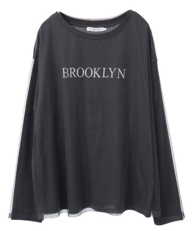 AMERICAN HOLIC ＳＥＴ　チュールＴ＋ロゴＴ Charcoal Gray