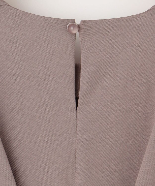 組曲 L 【UVケア・接触冷感】GIZAプレーティング天竺フリルスリーブ Tシャツ モカブラウン系