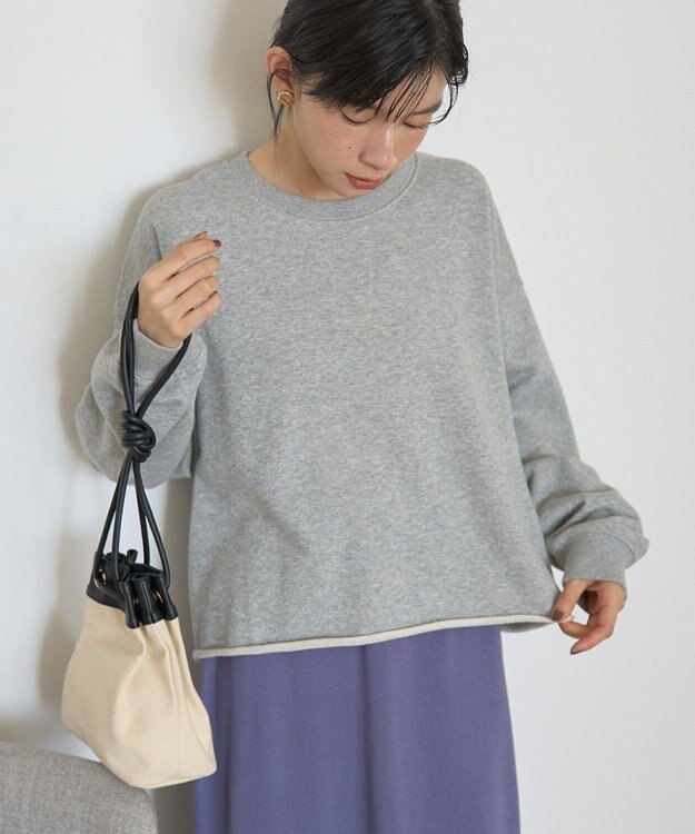 AMERICAN HOLIC ラメ裏毛スウェットプルオーバー Light Gray Mixture