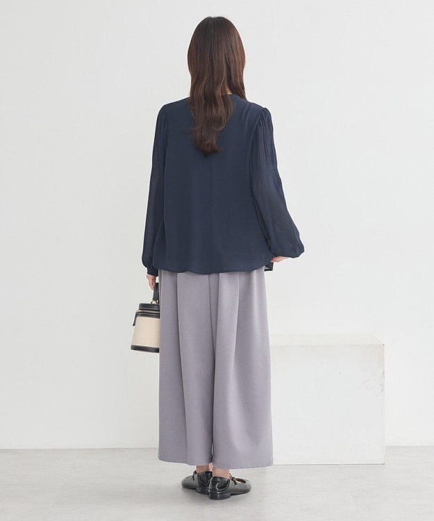 earth music&ecology 選べる丈タックスカーチョ Gray