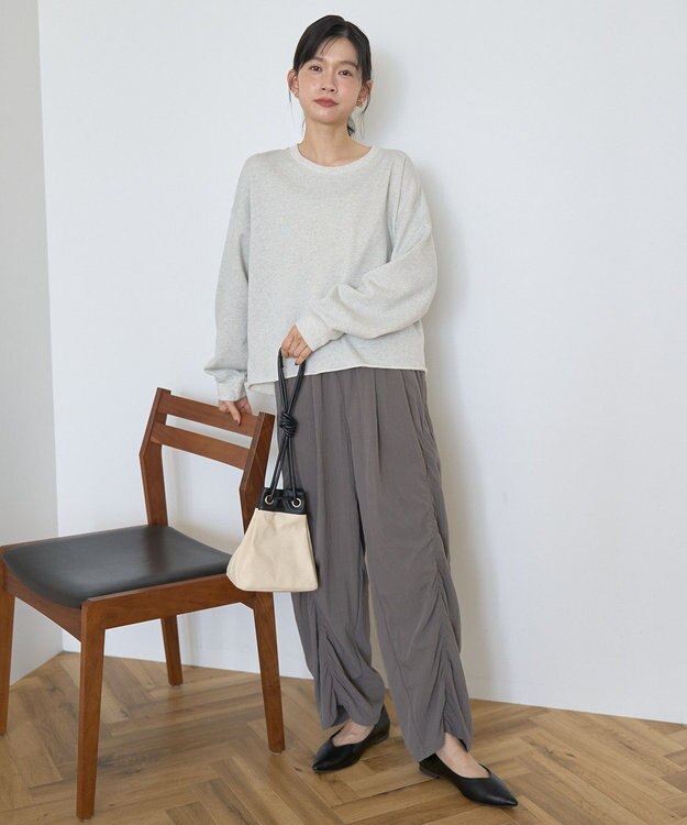 AMERICAN HOLIC ラメ裏毛スウェットプルオーバー Oatmeal