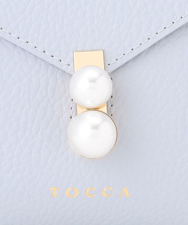 TOCCA 【大人百花掲載】INNOCENCE LEATHER POCHETTE ポシェットバッグ ブルー系