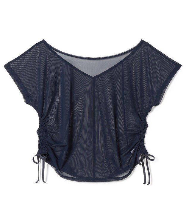 Chacott チュールトップ ネイビー