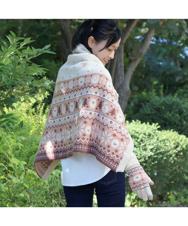 Mother garden マザーガーデン ふわんこ ニット ひざ掛け 70cm×100cm マルチカラー