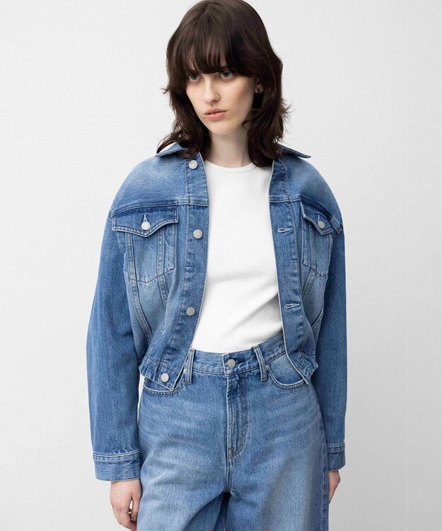 NAVE 【Nave　セットアップ可/洗える】14ozデニム ブルゾン ライトブルー系