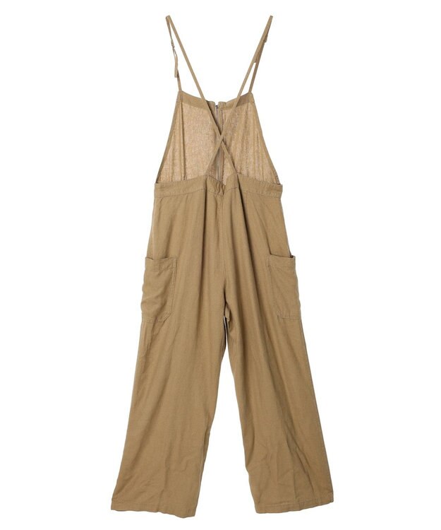 AMERICAN HOLIC リネンブレンドサロペットパンツ Camel