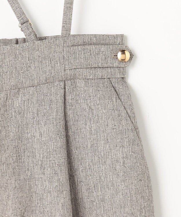 ANY SIS 【2WAY】サスペンダー付き ワイドパンツ ベージュ