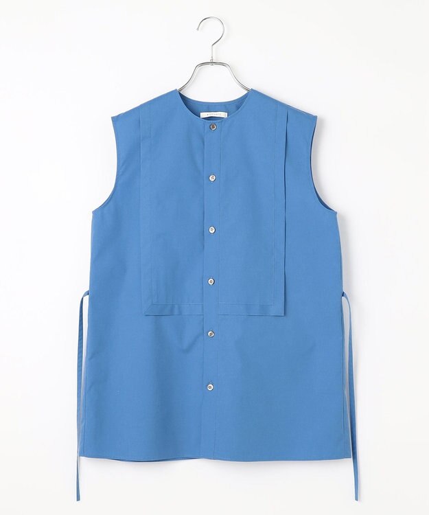 #Newans 【ANSWER for モダンベーシック】ビブヨークデザインブラウス ブルー系