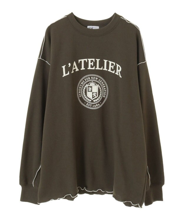 CRAFT STANDARD BOUTIQUE 配色ロゴメロープルオーバー Khaki