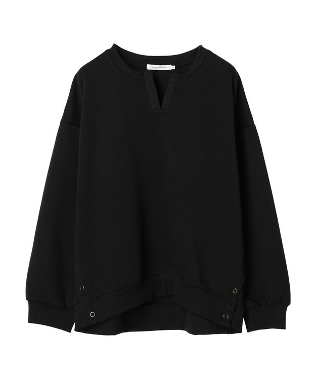 AMERICAN HOLIC カフタンサイドボタンポンチプルオーバー Black
