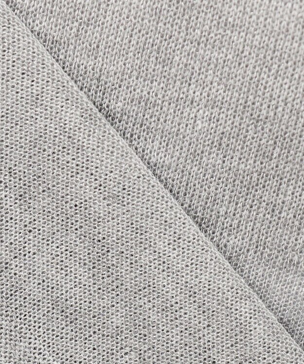 自由区 【ワコールコラボ】【洗える】シアーボーダー ニット グレー