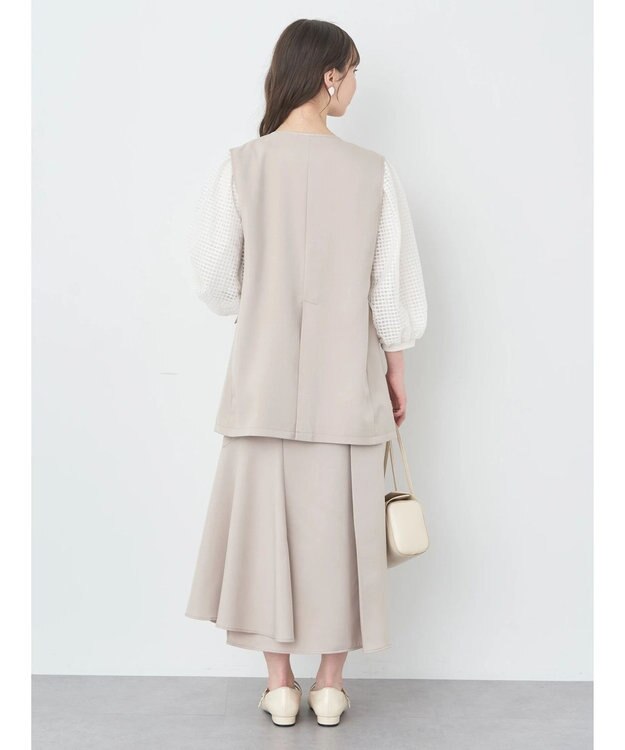 earth music&ecology ノーカラージレ Beige