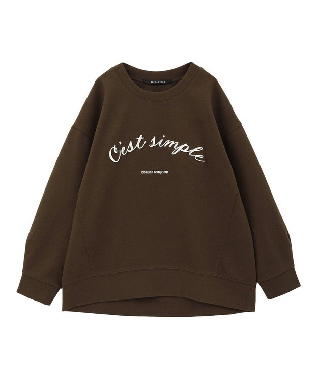YECCA VECCA 起毛ロゴプルオーバー Brown