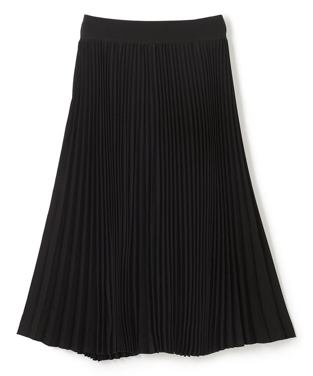 JOSEPH ノーブルサテン　プリーツスカート Black