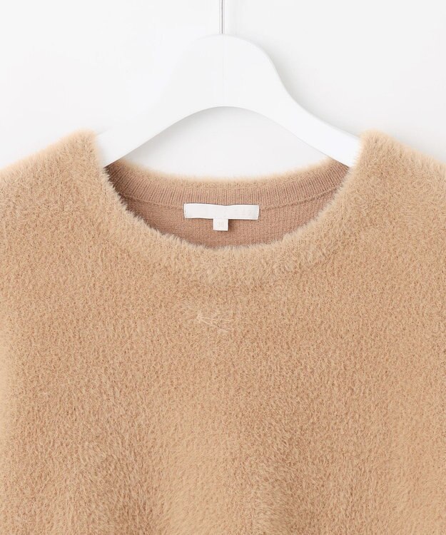 自由区 L 【カタログ掲載】シェニールボンディング ニット キャメル