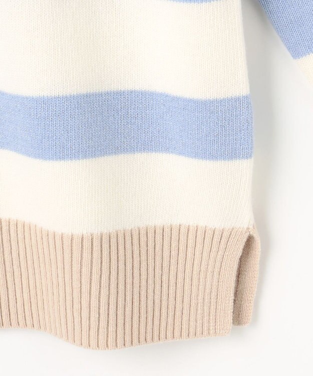 J.PRESS LADIES CAT ブロッキング ニット サックス系