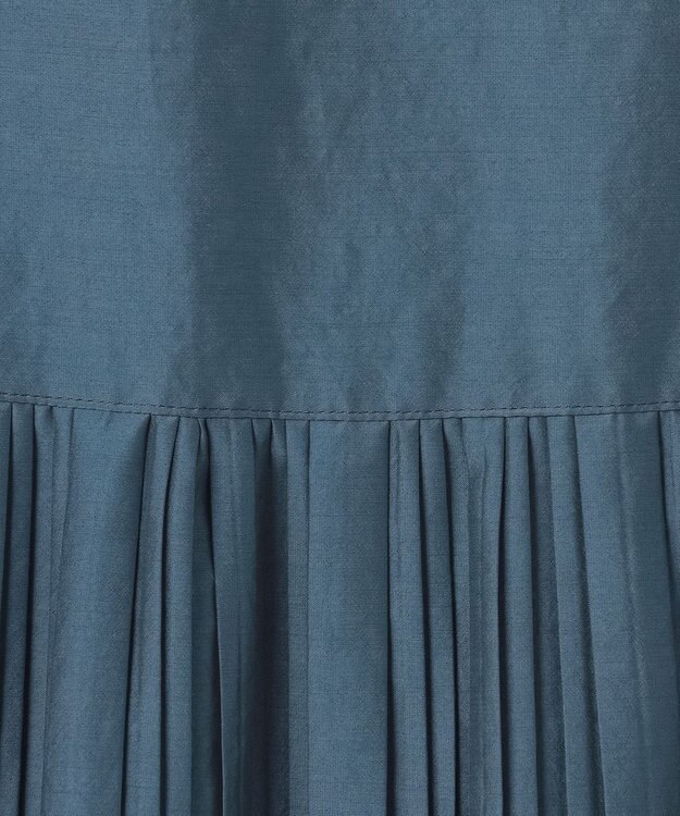 23区 【洗える】プリーツコンビ ワンピース ダークグリーン系