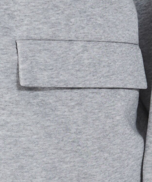 WEGO 【ユニセックス着用ITEM/MLサイズ展開】ボンディングスウェットテーラードジャケット 杢グレー