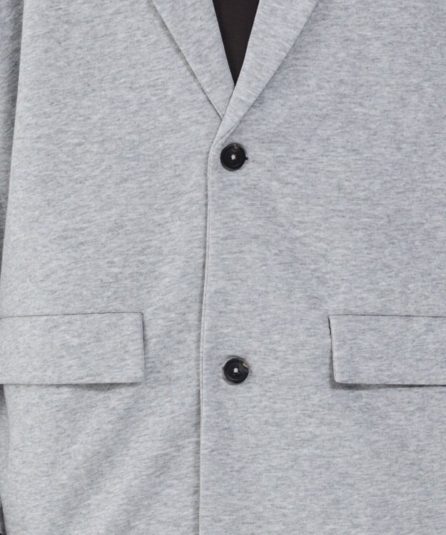 WEGO 【ユニセックス着用ITEM/MLサイズ展開】ボンディングスウェットテーラードジャケット 杢グレー