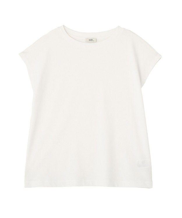 earth music&ecology 【遮熱・接触冷感・UVカット】フレンチスリーブTシャツ Off White