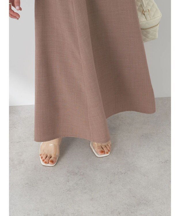 earth music&ecology バックレースアップスカート Mocha