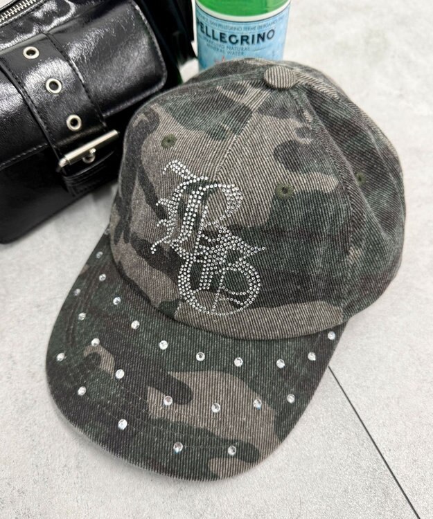 WEGO ロゴラインストーンキャップ 柄1