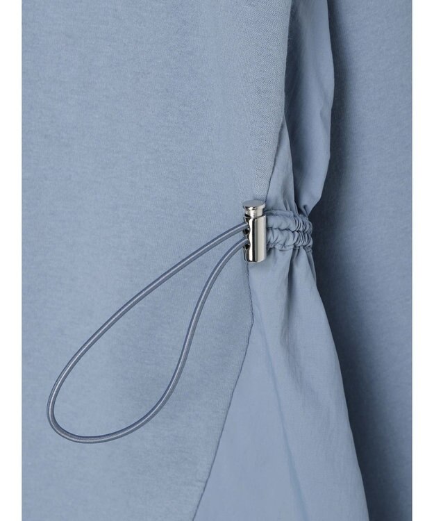 Green Parks ドロストドッキング長袖プルオーバー Sax