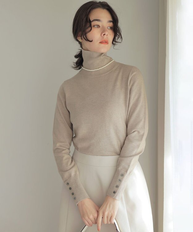 組曲 S ニューシックタートル ニット ベージュ系