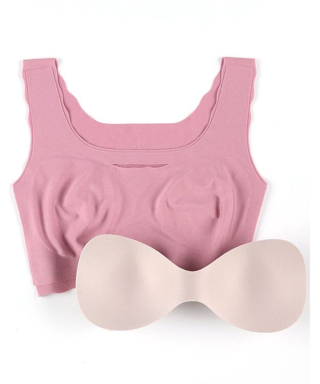 WACOAL 【GOCOCi ゴコチ】 ノンワイヤーブラ ハーフトップ まるでつけていないような着ごこち ムレにくい フラット仕上げ ホックなし CGG510 /ワコール ストロベリー