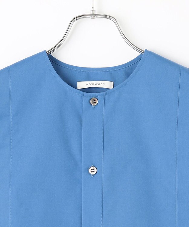#Newans 【ANSWER for モダンベーシック】ビブヨークデザインブラウス ブルー系