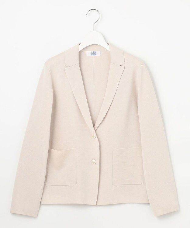 J.PRESS LADIES 【洗える】Cotton Acetate ニット ジャケット ベージュ系