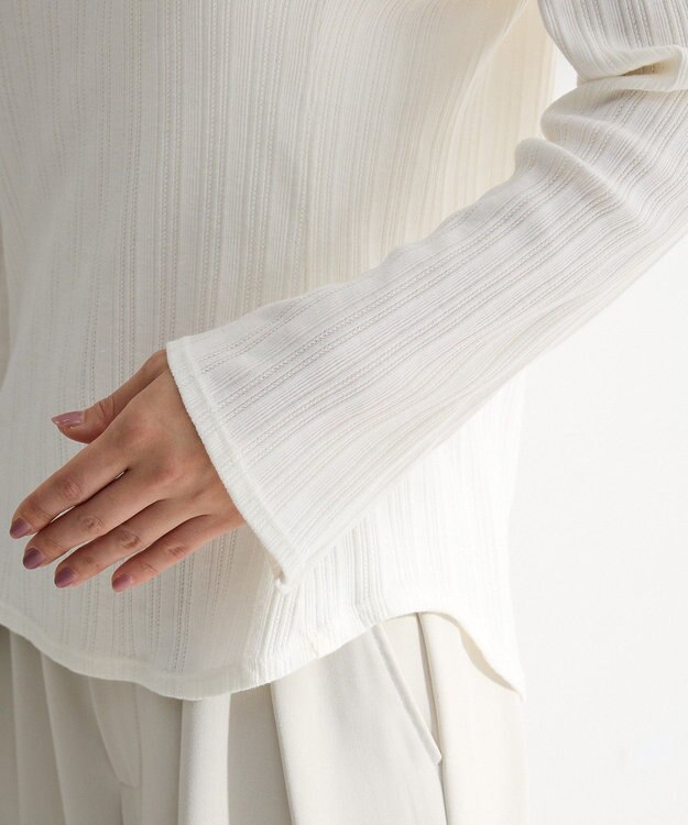 Green Parks チェーンリブカットプルオーバー Off White