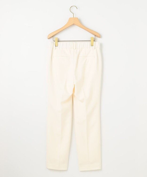 組曲 L 【WEB限定】ベーシックダブルクロス テーパードパンツ アイボリー系