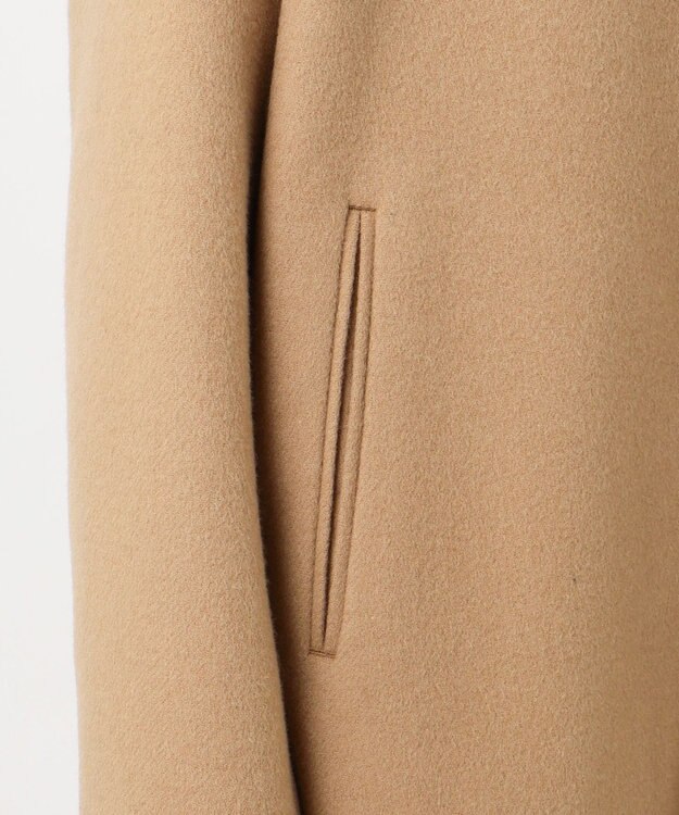 23区 L 【エステータ】ウールリバー ストールデザイン コート キャメル系