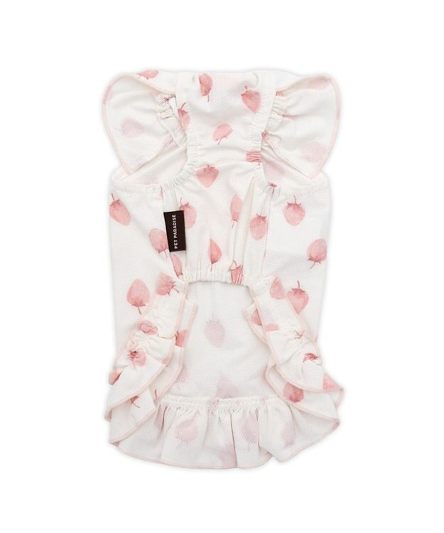 PET PARADISE ペットパラダイス タッチワンクールプラス Tシャツ 《いちご》 中型犬 大型犬 ホワイト×ピンク