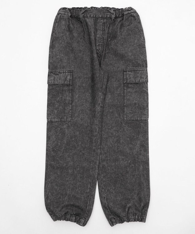 WEGO 【KIDS】デニムイージーカーゴパンツ（JUNIOR） デニムブラックソノタ