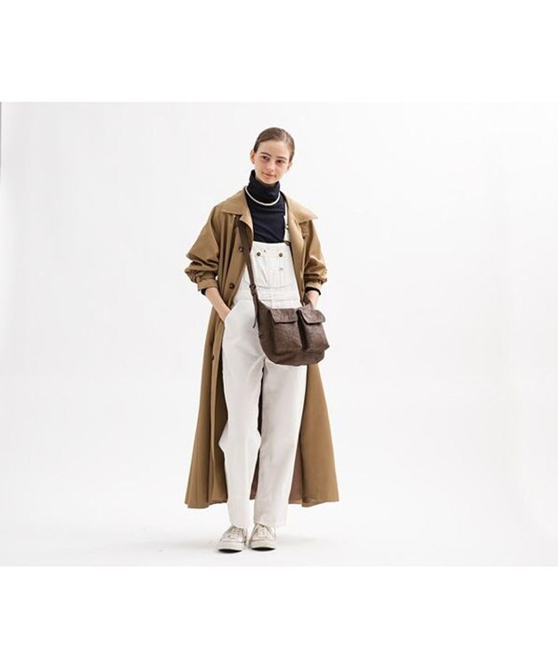 genten ゴートシュリンク ショルダーバッグ小 グレージュ