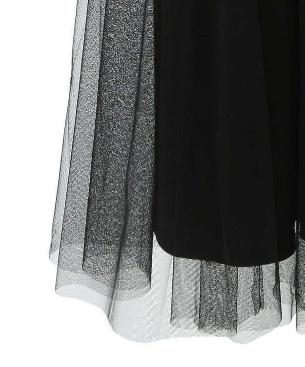 Green Parks ・ＥＬＥＮＣＡＲＥ　ＤＵＥ　チュールドッキングワンピ Charcoal Gray