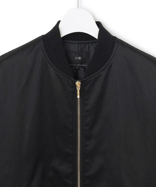 23区 L ヴィンテージナイロンツイル MA-1 ブルゾン ブラック系