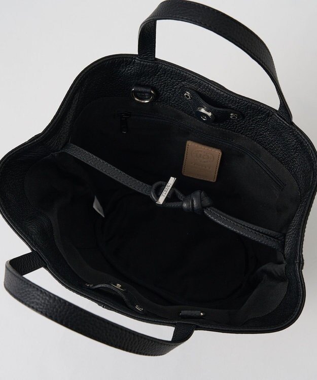 russet レザー2WAYミニトートバッグ(CE-1643) Black