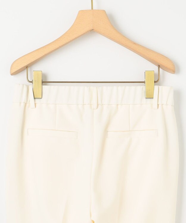 組曲 L 【WEB限定】ベーシックダブルクロス テーパードパンツ アイボリー系