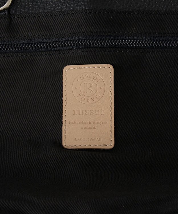 russet レザー2WAYミニトートバッグ(CE-1643) Black