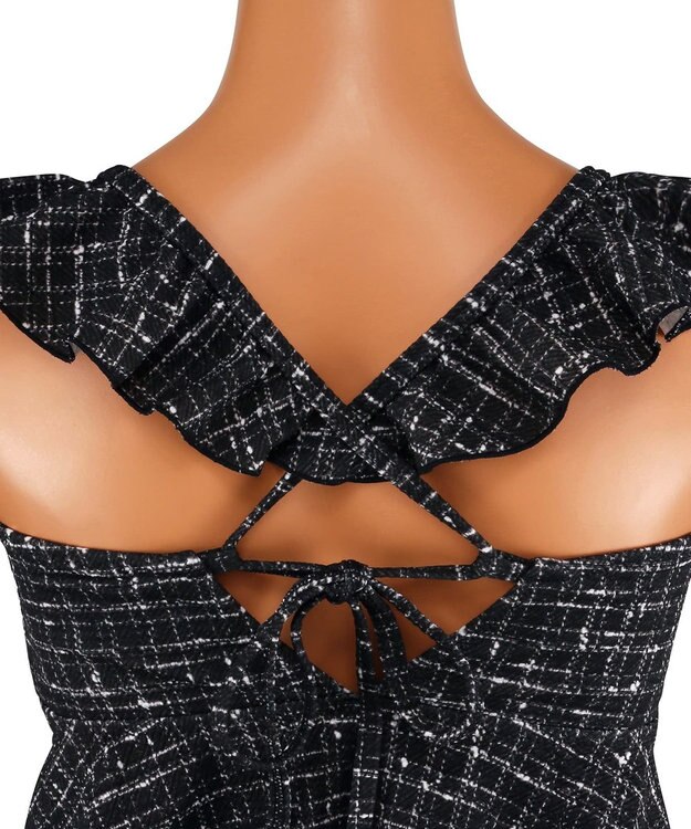 San-ai Resort（三愛水着楽園） フリルビスチェノンワイヤービキニ　9M　【San-ai Resort（サンアイリゾート）】 ブラック