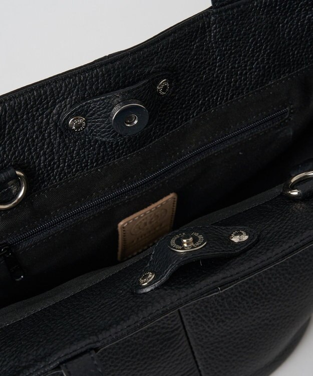 russet レザー2WAYミニトートバッグ(CE-1643) Black