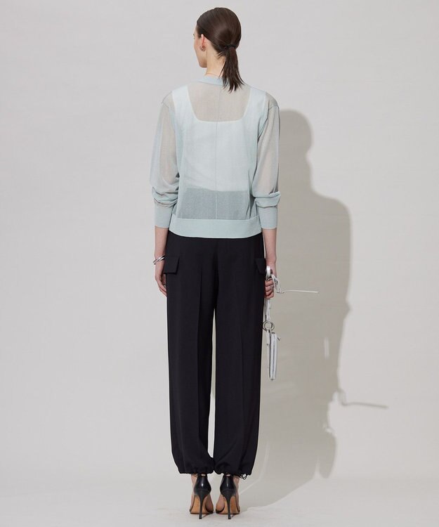 ICB 【洗える】ドライシアーカーディガン アッシュブルー系