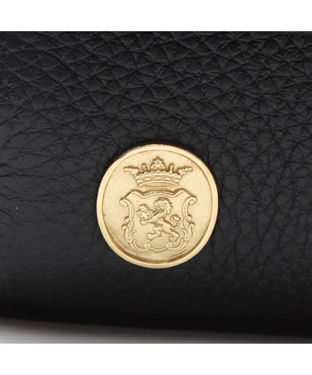 A.D.M.J. 【牛革】モーツァルト/バイカラーラウンドクラッチショルダー BLACK×BLACK