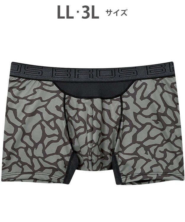 WACOAL MEN ボクサーパンツ 風が通ってムレ軽減。 ダブルエアスルータイプ 吸汗速乾 前閉じ GT3910 /ブロス バイ ワコールメン シナモンブラウン