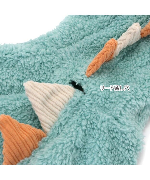 PET PARADISE ペットパラダイス 恐竜さん パーカー 小型犬 ターコイズ