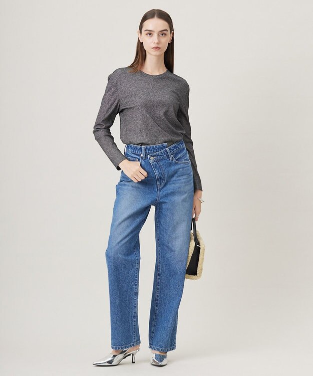 ICB 【CLASSY.1月号掲載・洗える】ウォーターリサイクルデニム カーブパンツ ブルーデニム系