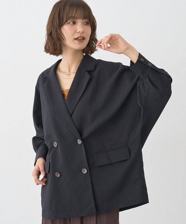 earth music&ecology シアードルマンジャケット Black